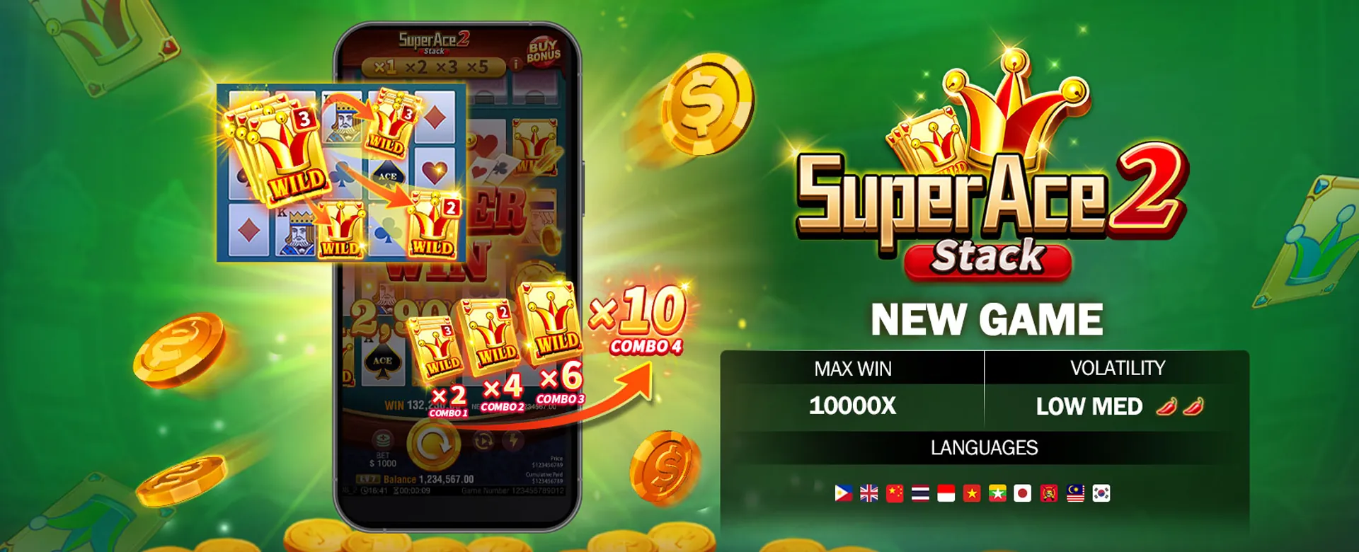 Dynamic background of online casino games